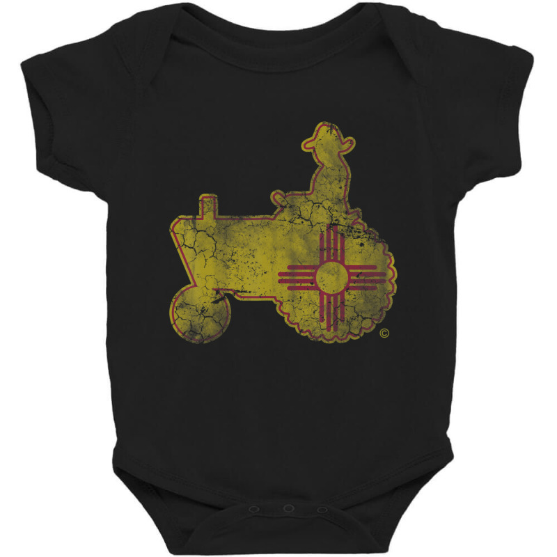 New Mexico Farmer Tractor Flag Baby Bodysuit by Mata Gibson | Artistshot