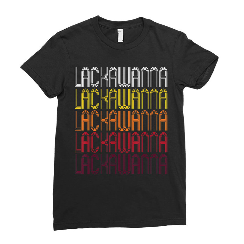 Lackawanna, Ny Vintage Style New York Ladies Fitted T-Shirt by Mello Greenwood | Artistshot