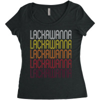 Lackawanna, Ny Vintage Style New York Women's Triblend Scoop T-shirt | Artistshot