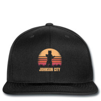 Johnson City Tennessee Vintage Bear Tn Distressed 80s Sunset Printed Hat | Artistshot