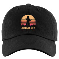 Johnson City Tennessee Vintage Bear Tn Distressed 80s Sunset Kids Cap | Artistshot