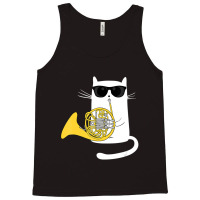 Jazz Cat Playing French Horn Cool Smooth Tank Top | Artistshot