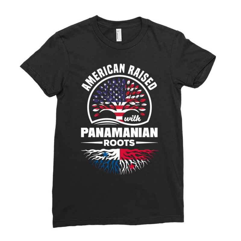 American Raised With Panamanian Roots Panama Panama Flag Pullover Hood Ladies Fitted T-Shirt by cm-arts | Artistshot