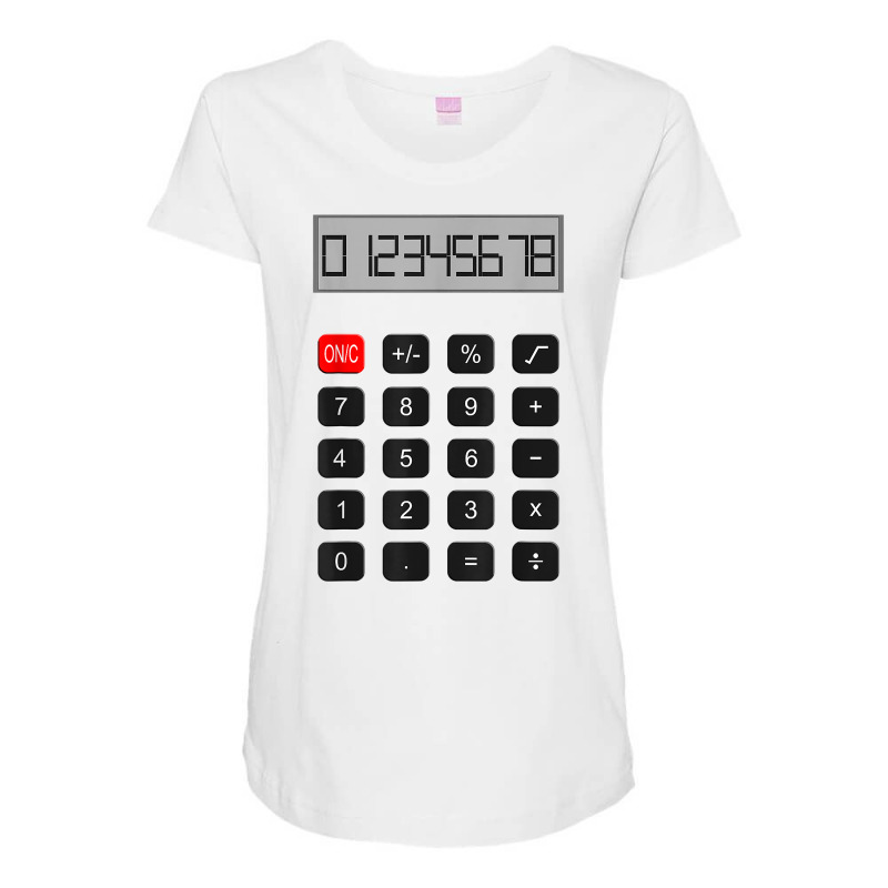 Calculator Halloween Costume Pretend I'm A Calculator T Shirt Maternity Scoop Neck T-shirt by zheralalumo | Artistshot