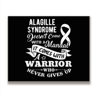 Alagille Syndrome Doesn't Come With A Manual Warrior T Shirt Metal Print Horizontal | Artistshot