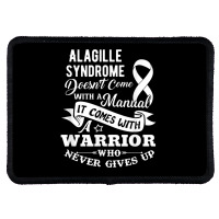 Alagille Syndrome Doesn't Come With A Manual Warrior T Shirt Rectangle Patch | Artistshot