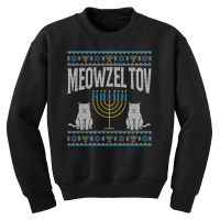 Meowzel Tov Funny Cat Lover Meow Hanukkah Menorah Youth Sweatshirt | Artistshot