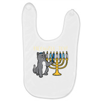 Meowzel Tov Jewish Cat Funny Hanukkah Chanukah Pjs Women Baby Bibs | Artistshot