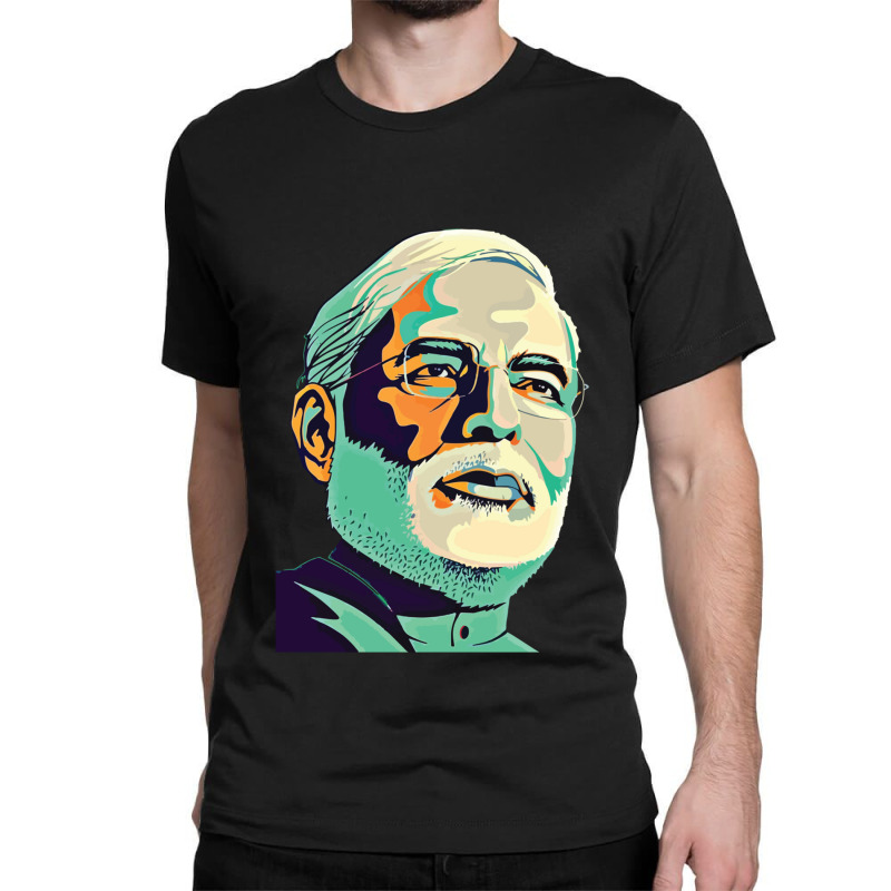 Narendra Modi India Prime Minister Namo Bjp Supporter Classic T-shirt by cm-arts | Artistshot