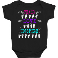 American Sign Language Asl Teacher Hearing Impaired Long Sleeve T Shir Baby Bodysuit | Artistshot