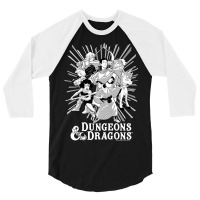 Dungeons & Dragons Group Shot Ray Portrait 3/4 Sleeve Shirt | Artistshot