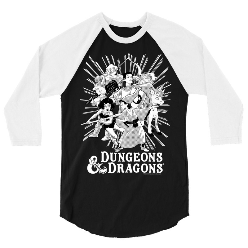 Dungeons & Dragons Group Shot Ray Portrait 3/4 Sleeve Shirt by hotoancuong | Artistshot