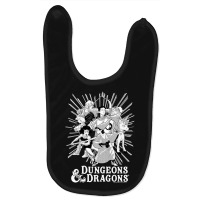 Dungeons & Dragons Group Shot Ray Portrait Baby Bibs | Artistshot