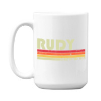 Rudy Name Personalized Retro Vintage Birthday 15 Oz Coffee Mug | Artistshot