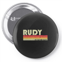 Rudy Name Personalized Retro Vintage Birthday Pin-back Button | Artistshot