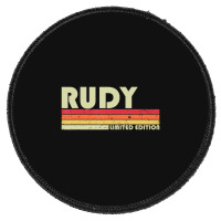 Rudy Name Personalized Retro Vintage Birthday Round Patch | Artistshot