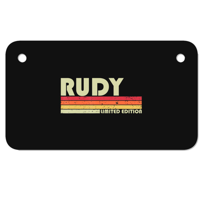 Rudy Name Personalized Retro Vintage Birthday Motorcycle License Plate | Artistshot