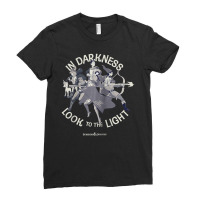 Dungeons & Dragons In Darkness Look To The Light Ladies Fitted T-shirt | Artistshot