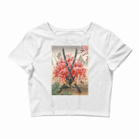 Ancient Japanese Culture Sakura Cherry Blossom Katana Sword T Shirt Crop Top | Artistshot