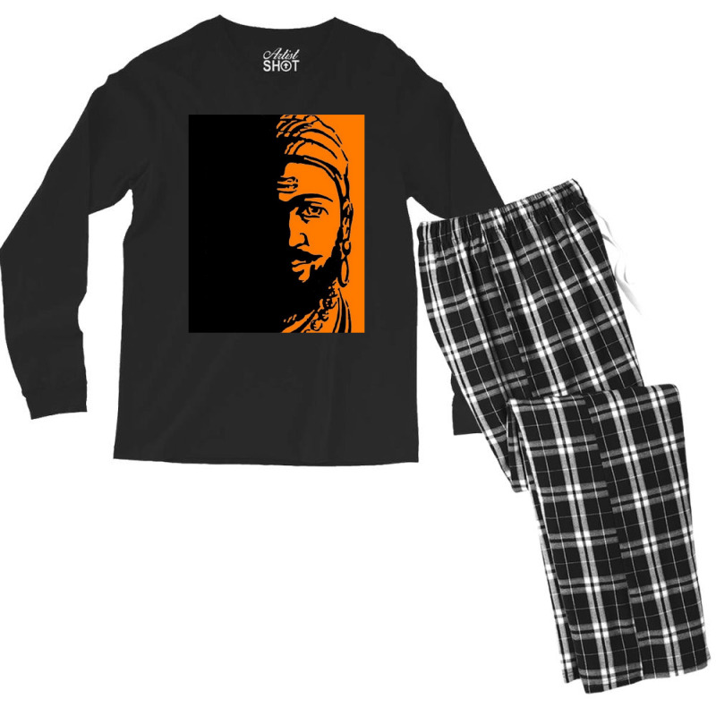 Stylist Mens Tshirt - Shivaji Maharaj Printed Men's Long Sleeve Pajama Set | Artistshot