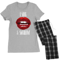 I Suck And Swallow Sexy Vampire Fangs Halloween Costume Women's Pajamas Set | Artistshot