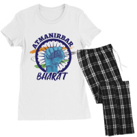 Atmanirbhar Bharat India Flag Slogan Quote Women's Pajamas Set | Artistshot