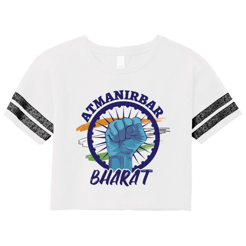 Atmanirbhar Bharat India Flag Slogan Quote Scorecard Crop Tee by cm-arts | Artistshot