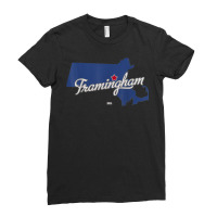 Framingham Massachusetts Ma Map T Shirt Ladies Fitted T-shirt | Artistshot