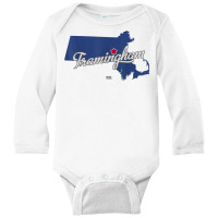 Framingham Massachusetts Ma Map T Shirt Long Sleeve Baby Bodysuit | Artistshot