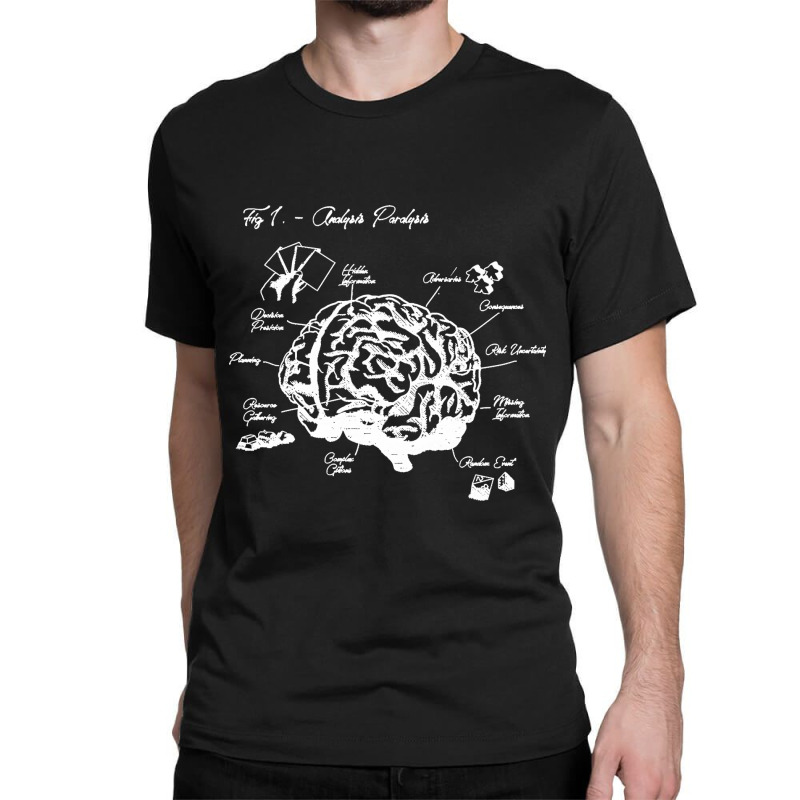 Analysis Paralysis White Print Classic Classic T-shirt by cm-arts | Artistshot