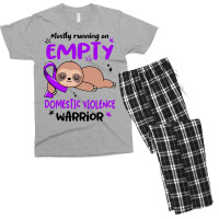 Domestic Violence Awareness T  Shirt Mostly Running On Empty Domestic Men's T-shirt Pajama Set | Artistshot