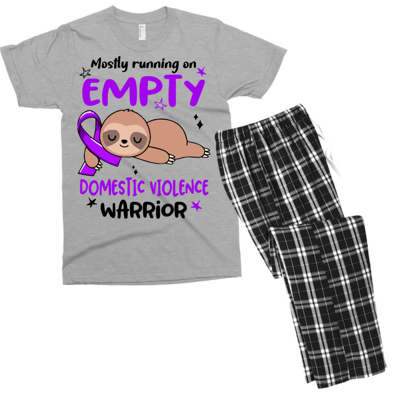 Domestic Violence Awareness T  Shirt Mostly Running On Empty Domestic Men's T-shirt Pajama Set by hardlyvagabond | Artistshot