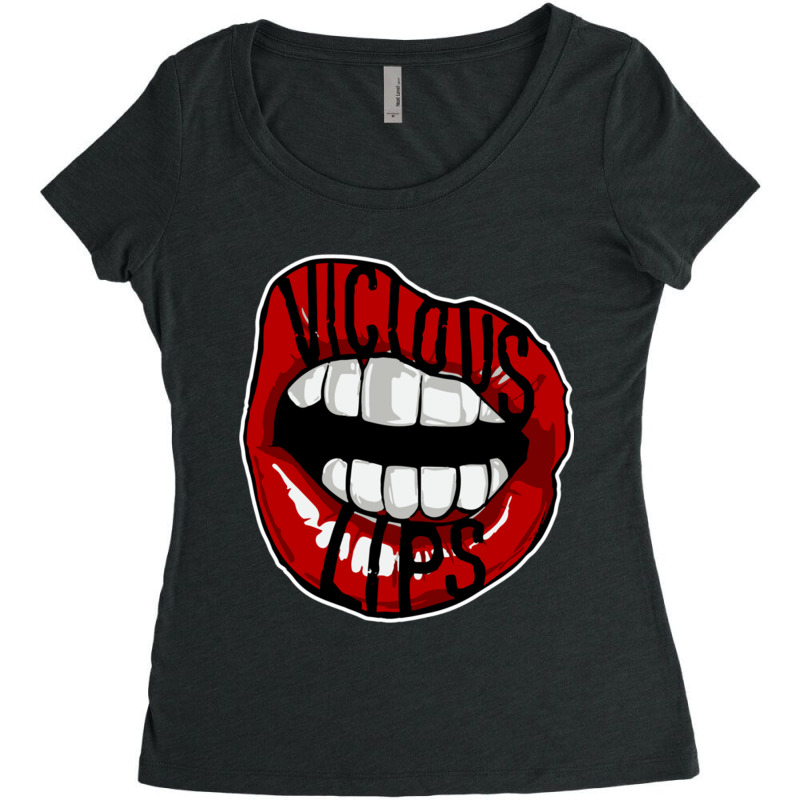 Vicious Lips Women's Triblend Scoop T-shirt by JACQUELINEJACKSON | Artistshot