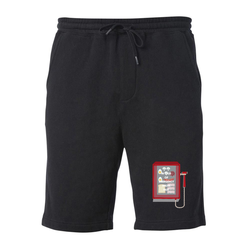 In Case Of Emergency Break Fast Fleece Short by JimenaBauer | Artistshot