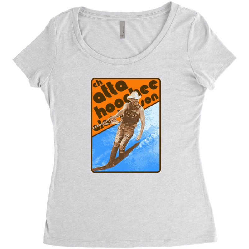 Waterskiing Retro Country Fan Art Women's Triblend Scoop T-shirt by cm-arts | Artistshot