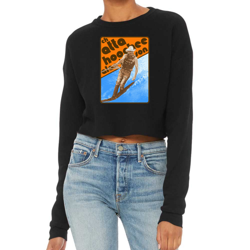 Waterskiing Retro Country Fan Art Cropped Sweater by cm-arts | Artistshot