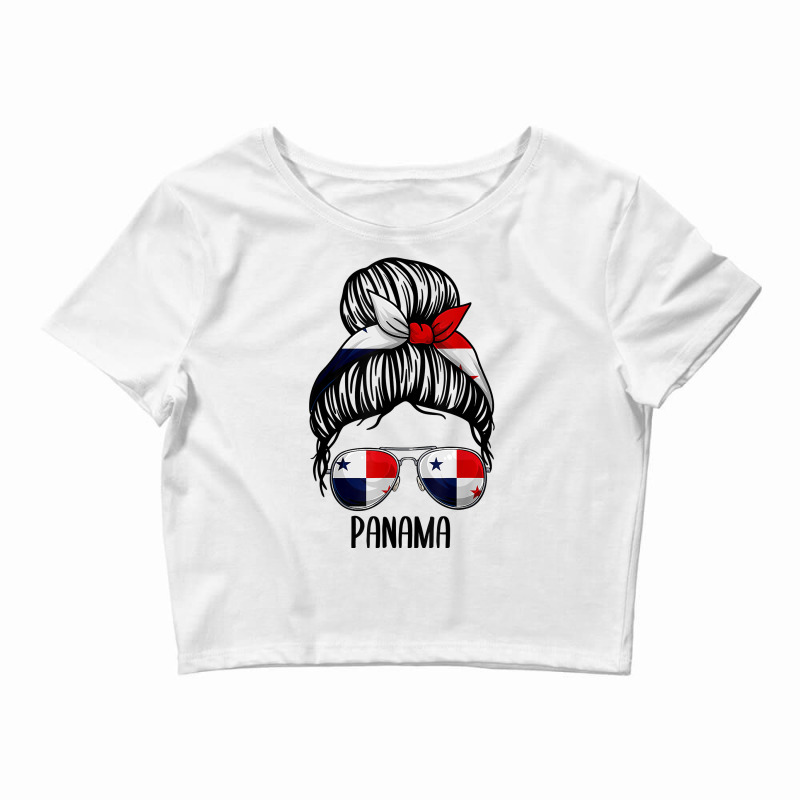 Panama For Girls And Women, Messy Bun Panamanians Flag Crop Top by BonnieTori | Artistshot