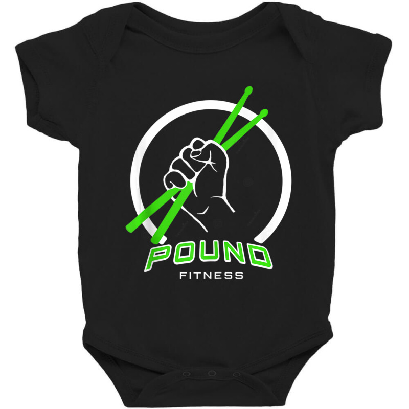 Pound Fitness With Drumsticks Baby Bodysuit by cm-arts | Artistshot