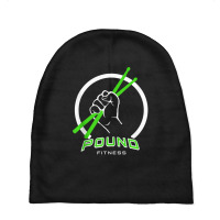 Pound Fitness With Drumsticks Baby Beanies | Artistshot