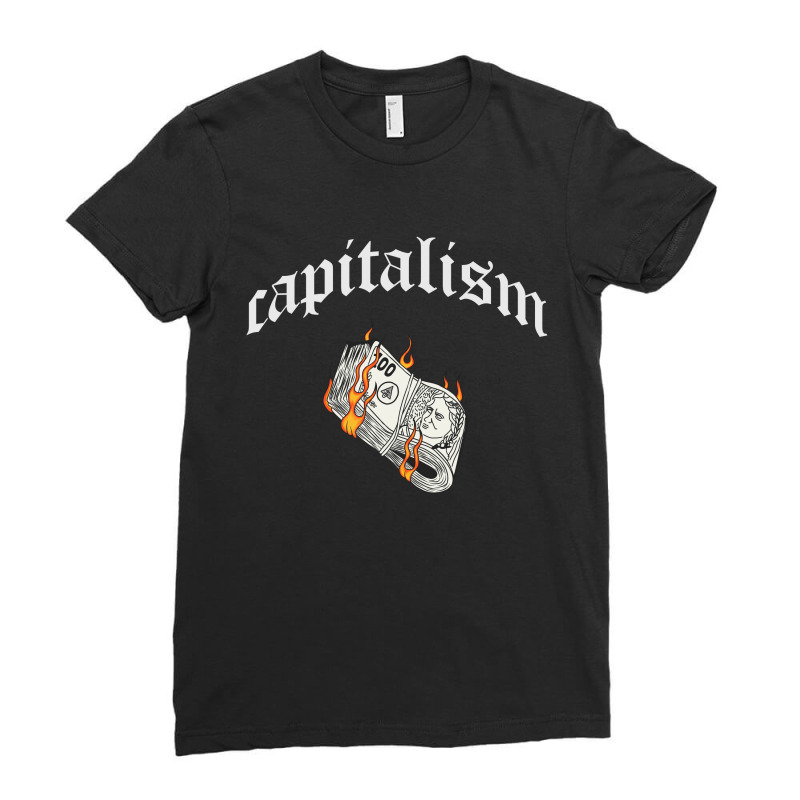 Capitalism Ladies Fitted T-Shirt by VixieHattori | Artistshot