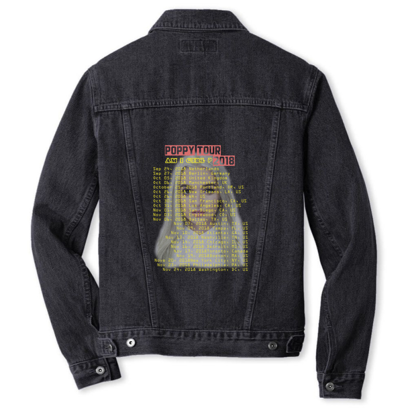 Poppy Tour Back Men Denim Jacket | Artistshot