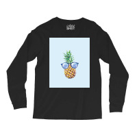 Pineapple At Sea, Pineapple In Glasses Graphic Long Sleeve Shirts | Artistshot