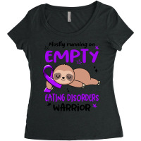 Eating Disorders Awareness T  Shirt Mostly Running On Empty Eating Dis Women's Triblend Scoop T-shirt | Artistshot