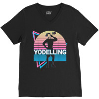 Yodelling Retro V-neck Tee | Artistshot