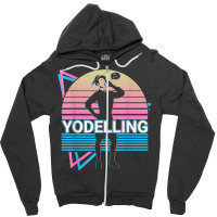 Yodelling Retro Zipper Hoodie | Artistshot