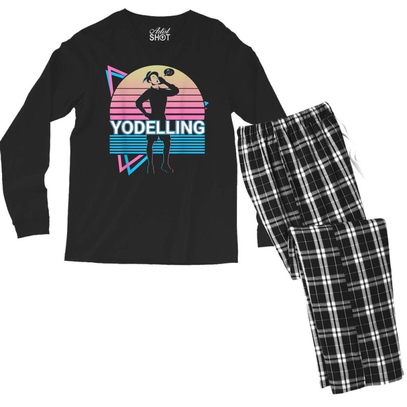 Yodelling Retro Men's Long Sleeve Pajama Set | Artistshot