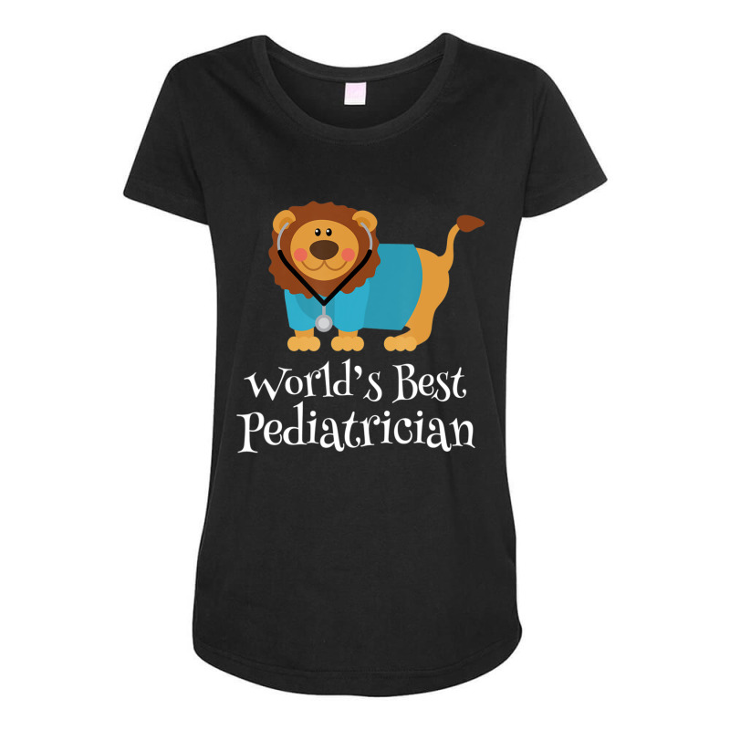 Pediatrician (worlds Best) Doctor Job Maternity Scoop Neck T-shirt by Mata Gibson | Artistshot