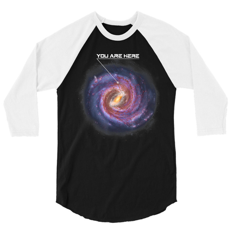 You Are Here Astronomy Milky Way Solar System Galaxy Space 3/4 Sleeve Shirt by JuniorFrye | Artistshot