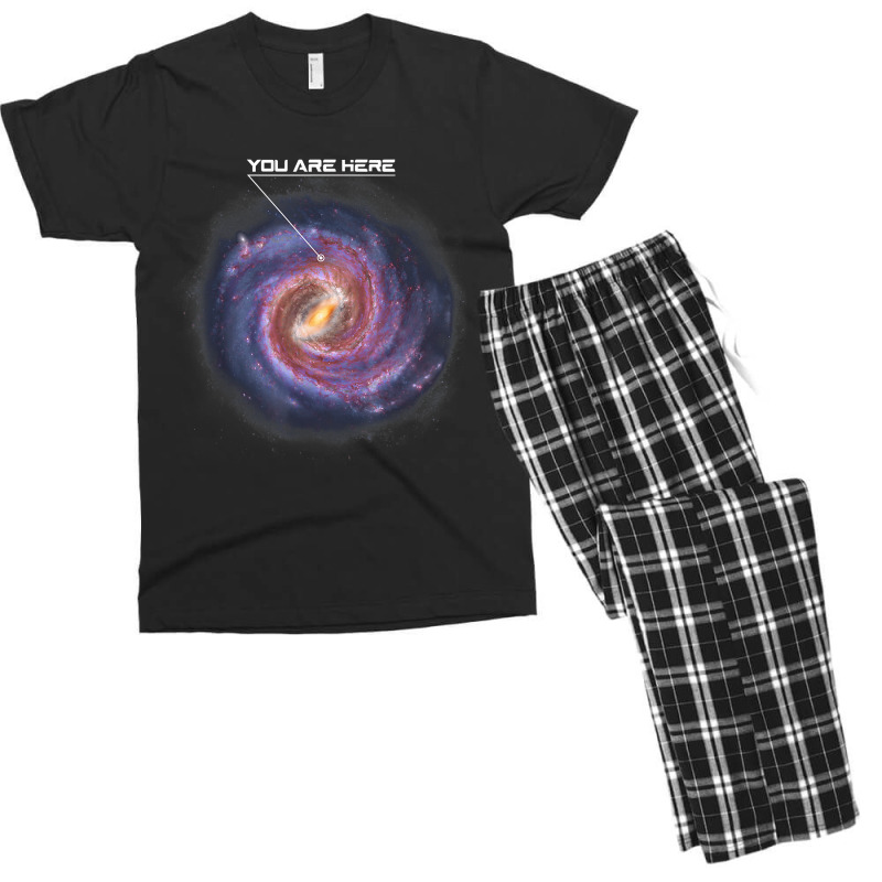 You Are Here Astronomy Milky Way Solar System Galaxy Space Men's T-shirt Pajama Set by JuniorFrye | Artistshot