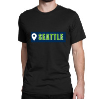 Seattle Check In Location Football Fans Classic T-shirt | Artistshot